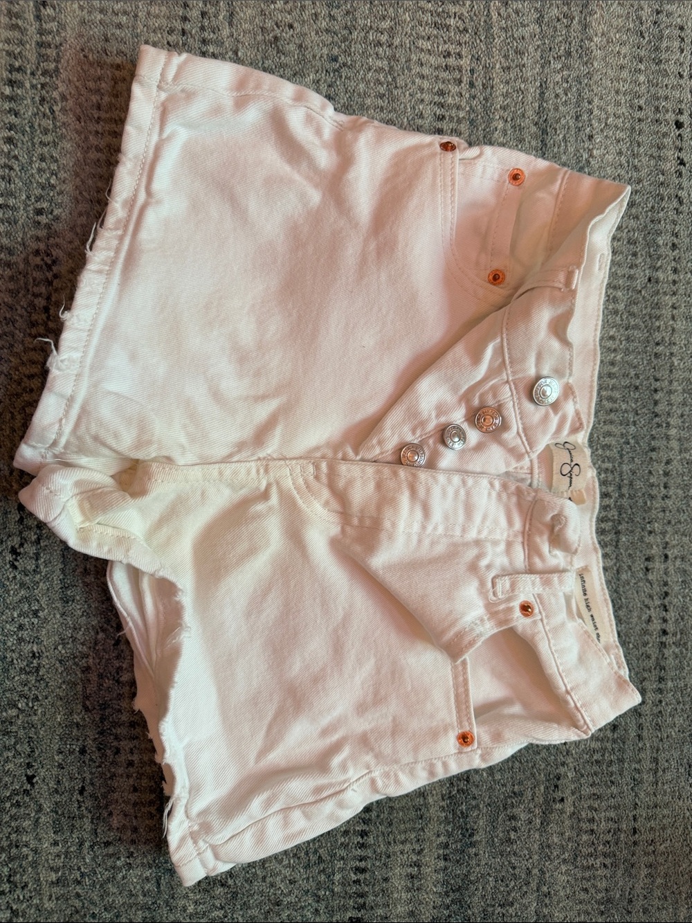 Jessica Simpson White Infinite High-Waist Button-Front Women's Shorts Size 24